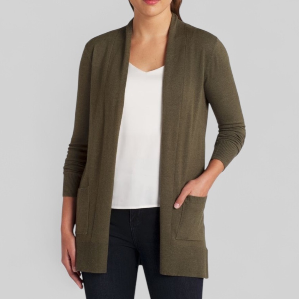 Pink Clover Penton Two Pocket Olive Green Cardigan Size XSmall NWOT